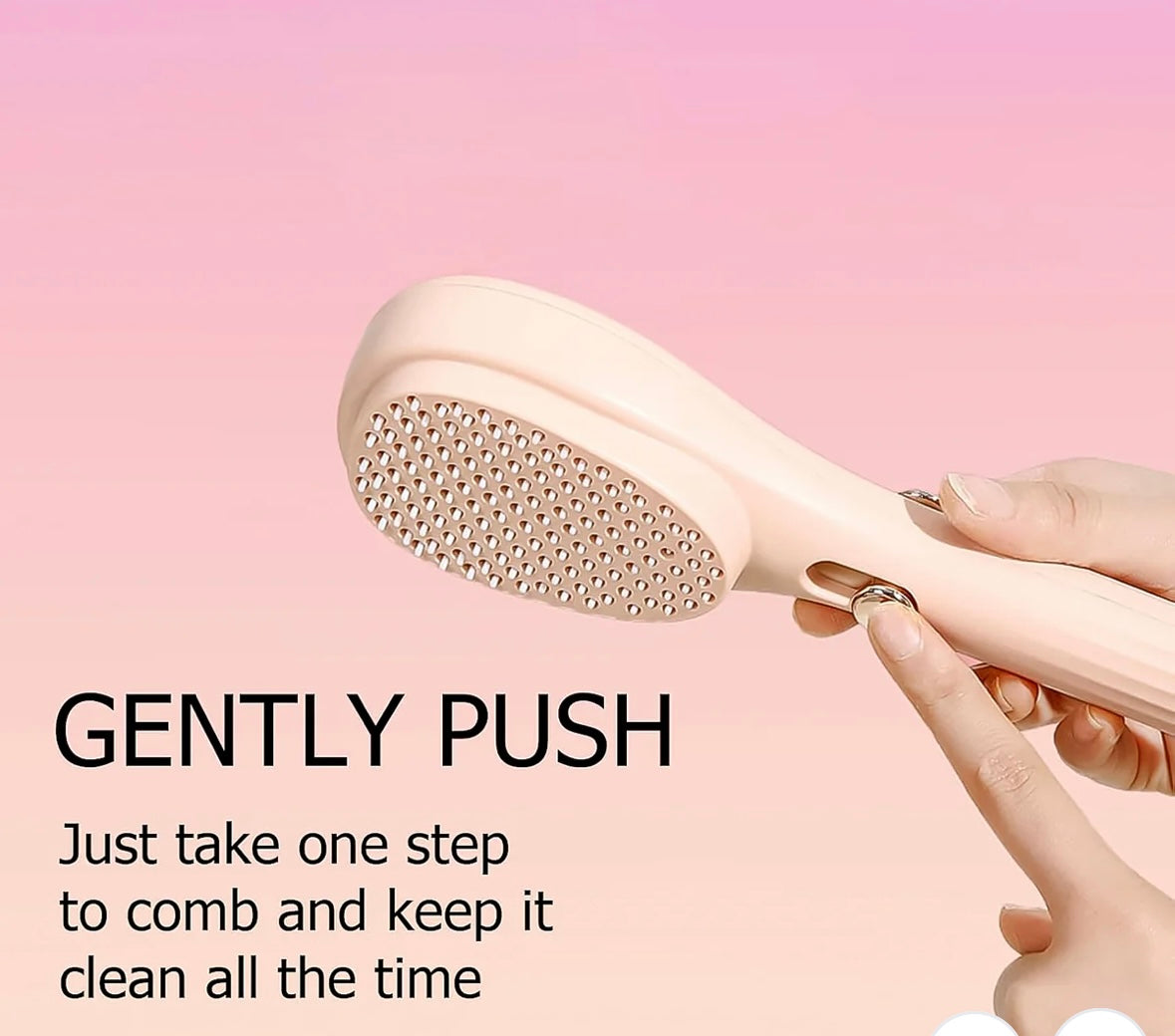 Self-Cleaning Anti-Static Premium Detangling Brush