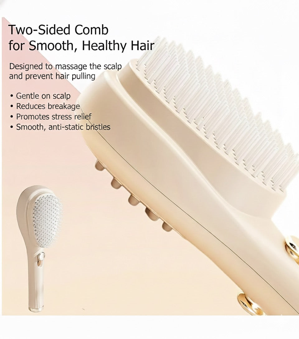 Self-Cleaning Anti-Static Premium Detangling Brush
