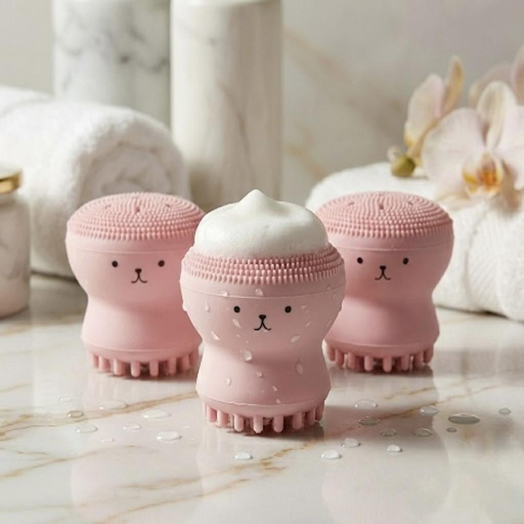 Luxury Soft-Touch OctoGlow™ Facial Cleansing & Massage Brush