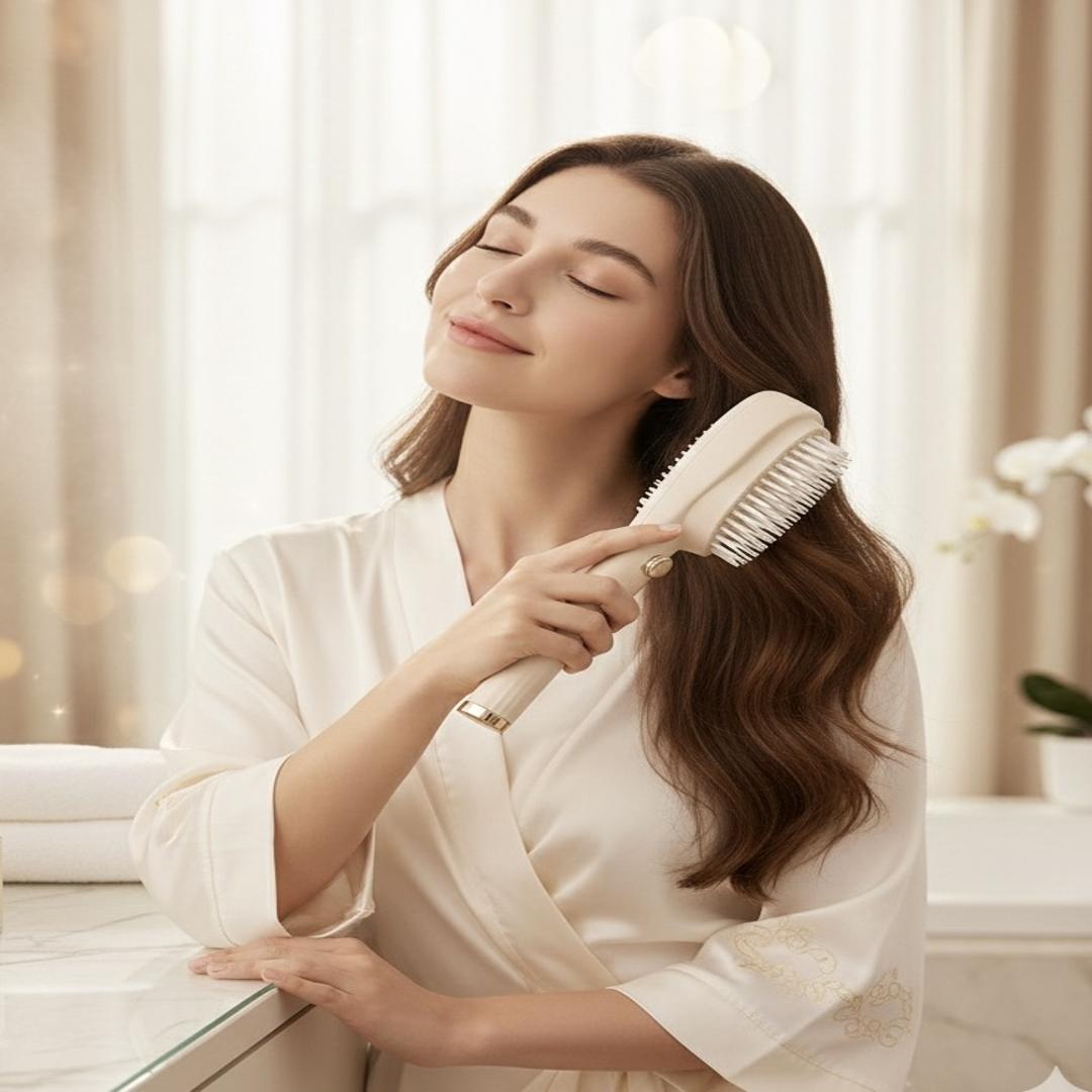 Self-Cleaning Anti-Static Premium Detangling Brush