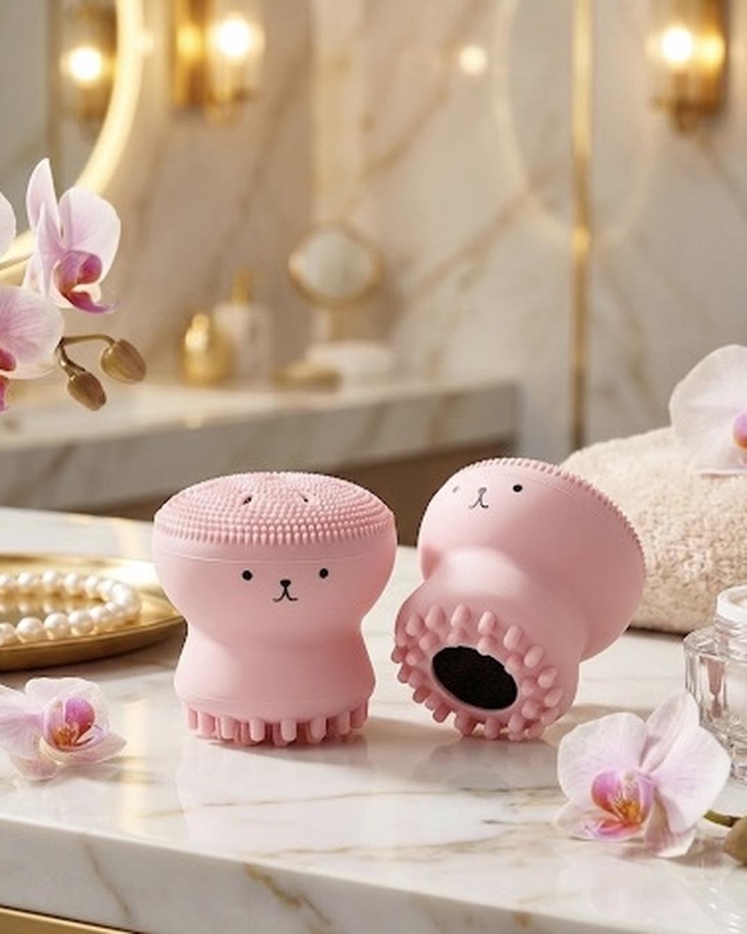 Luxury Soft-Touch OctoGlow™ Facial Cleansing & Massage Brush